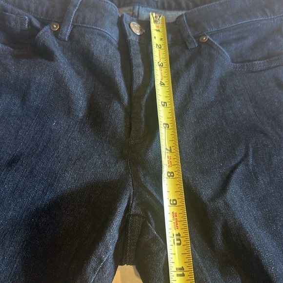 Banana Republic Logan dark jeans w 5 buttons down the legs zipper front poxkets - Picture 4 of 11